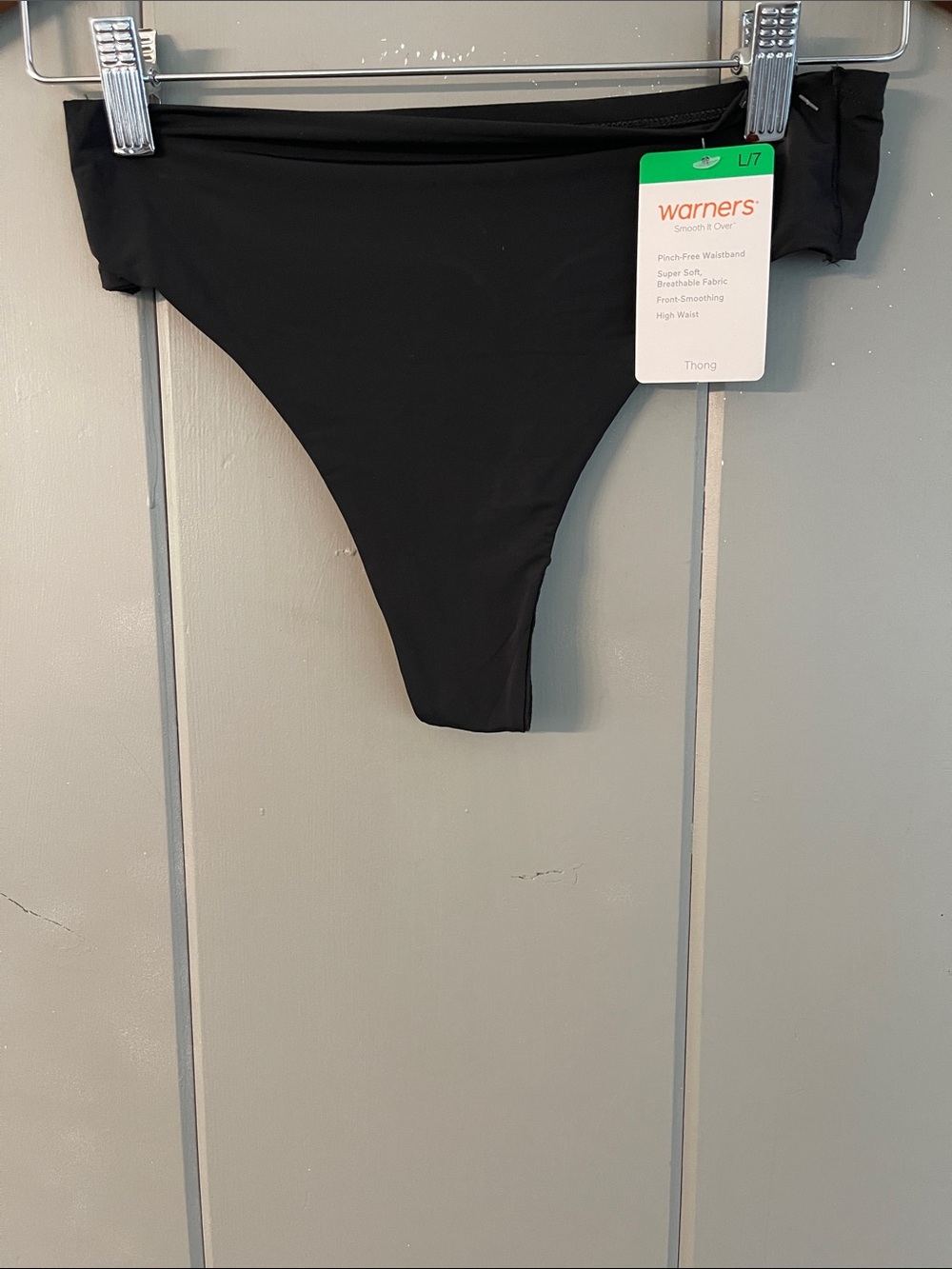 NWT Warner's Thong Panty Black Super
Soft Sissy Romantic Festival Goth Sexy Boho